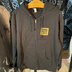 Black Long Live Beer Brewery Zip-Up Hoodie.